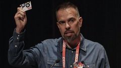 Jos Manuel Zapico tras ser reelegido este martes secretario general de CCOO de Asturias