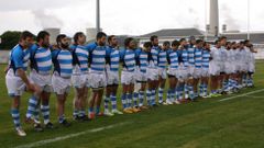 La selecci�n gallega, antes del partido en O Poboado