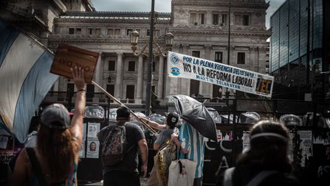 Protestas en Buenos Aires contra la reforma laboral