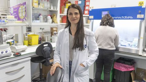 Pischedda,�ayer en los laboratorios del IDIS, ubicados en el Hospital Cl�nico de Santiago