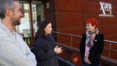 El&nbsp;teniente de alcalde de Lugo, Rub&eacute;n Arroxo, y la concejala de Cultura, Turismo e Promoci&oacute;n da Lingua, Maite Ferreiro, en una visita a las instalaciones del Conservatorio Profesional de Danza este martes.