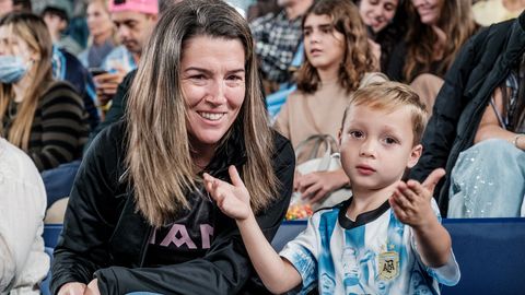 Acto de Leo Messi en el Palacio de los Deportes de Oviedo