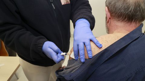 Vacunación extraordinaria el pasado fin de semana en el Chuac, en A Coruña.