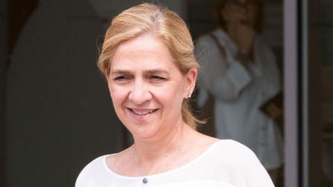 La Infanta Cristina, en una de sus ltimas visitas a la capital espaola