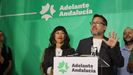 El candidato de Adelante Andaluc�a a la Presidencia de la Junta, Jos� Ignacio Garc�a, valorando los resultados electorales
