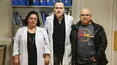 Javier Castrillo, en el medio, junto a Sonia Garca y Rogelio Vin. Son los tres ginecologos del hospital de Vern