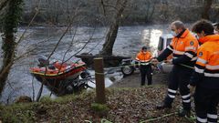 Efectivos de Protecci�n Civil durante la b�squeda de Mar�a Asunci�n Cardama Furelos
