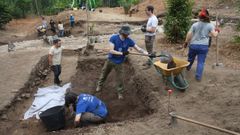La excavaci&oacute;n del yacimiento arqueol&oacute;gico de Tralocastro, en Esmelle, el pasado jueves.