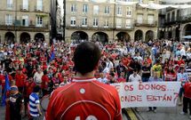 Entre las concentraciones del a�o figura la de la imagen, de apoyo al futuro del CD Ourense. 