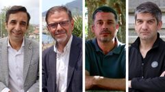 De izquierda a derecha, Jos� Manuel Rey Varela (PP), �ngel Mato (PSOE), Mon Fern�ndez (BNG) y Jorge Su�rez (Ferrol en Com�n)