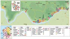 Los vi�edos hist�ricos de Amandi aparecen coloreados en el mapa