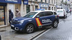 Coche patrulla de la Polic�a Nacional por Michelena, en una imagen de archivo