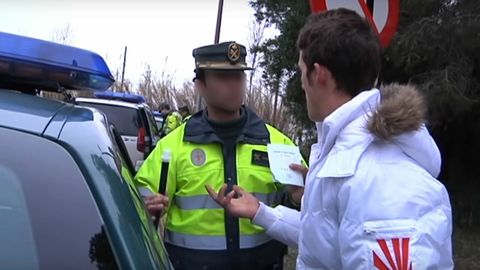 Ares, protagonista del v�deo conocido por la frase �pim, pam, toma lacasitos�, en el control de alcoholemia que le dio la fama