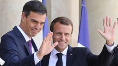 Macron recibe a Pedro S�nchez en el El�seo