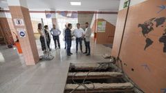Obras en el IES Eduardo Pondal el pasado mes de agosto