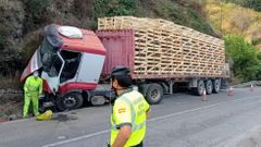 La Guardia Civil regula el tr�fico en la zona del accidente