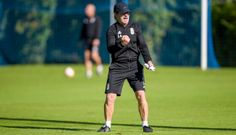 Anquela Requexon.Anquela, durante un entrenamiento en El Requex�n