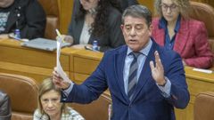 Besteiro, esta semana, en el Parlamento gallego.