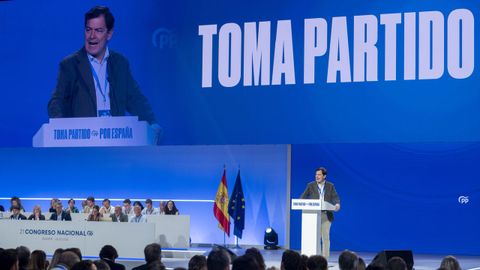 El presidente de Castilla y León, Alfonso Fernández Mañueco, interviene en la congreso nacional del PP