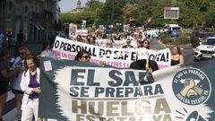Empleadas del Servizo de Axuda no Fogar protestan en contra de la precariedad laboral