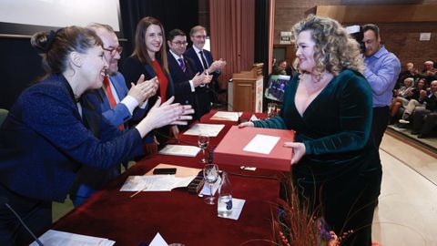 Entrega del Premio Aresa a Traloagro en un acto celebrado en la Facultade de Veterinaria de Lugo