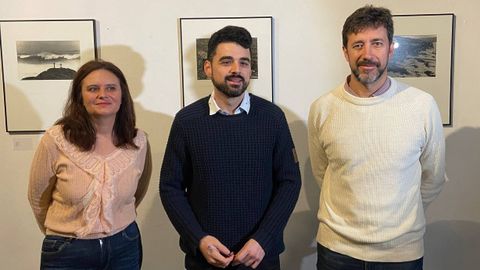 Vernica Hermida, responsable de la Secretara de Poltica e Comunicacin; Borja San Ramn, coordinador nacional, y Antn Gmez-Reino, portavoz de Podemos Galicia.