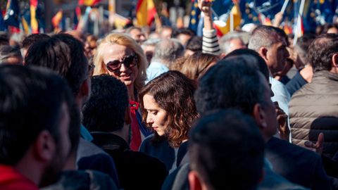 Isabel Daz-Ayuso en otro momento de la manifestacin