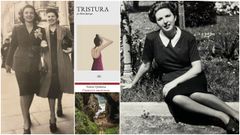 Elena Quiroga en dos fotograf�as cedidas por su sobrina nieta Montse para este reportaje, junto a las portadas de dos de sus obras recientemente editadas: �Tristura�, en Bamba Editorial, y �Presente profundo� (Ediciones 98).