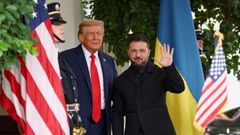 Zelenski, a su llegada a la Casa Blanca.

