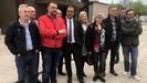 Adri�n Barb�n, Fernando Lastra y Ana Gonz�lez, junto a integrantes de las candidatuas socialistas para las pr�ximas elecciones, en Gij�n