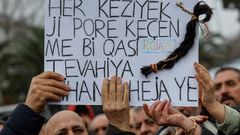 Manifestaci�n por la dureza contra las mujeres kurdas en Siria