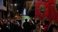Noche de devoci�n a F�tima.Ourense repite una jornada de procesi�n por las principales arterias de la ciudad