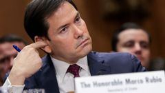 El secretario de Estado de EE.UU., Marco Rubio, durante su comparecencia en el Senado