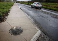 Las nuevas aceras del vial est�n ya concluidas hace d�as.