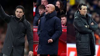 Mikel Arteta, Pep Guardiola y Unai Emery.