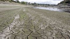 El embalse de Belesar afectado por la sequ�a en el 2017