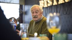 El portavoz del BNG en la Diputaci�n, C�sar Mosquera durante un desayuno informativo en Pontevedra, este mi�rcoles