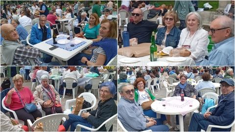 Ovetenses celebrando el Martes de Campo en el Campo San Francisco