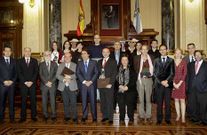 Foto de familia con todos los premiados de este a�o. 