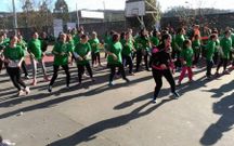 La carrera y la caminata acabaron con una clase maestra de zumba. 