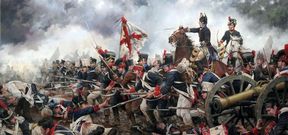 El Cuarto Ej�rcito espa�ol (de Galicia) venci� a Soult en San Marcial, batalla imaginada en la ilustraci�n superior por Ferrer-Dalmau. 