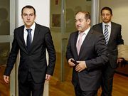 Fern�ndez, Tojo y Alfons�n en un acto conjunto. 