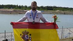 Carlos Arvalo, con el bronce logrado en la final del K1 200
