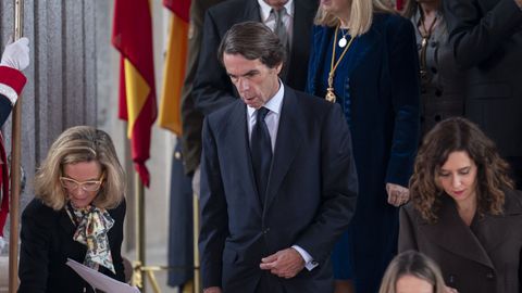 El expresidente del Gobierno Jos Mara Aznar, en la tribuna del acto de jura de la Constitucin ante las Cortes Generales, en el Congreso de los Diputados