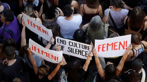 Manifestaci�n en Madrid en protesta por la excarcelaci�n de los miembros de La Manada