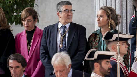 Marta Lois, Patxi Lpez y Cuca Gamarra, durante el acto