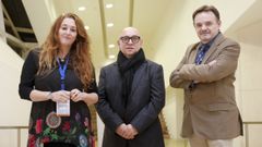 TRES COLECTIVOS, UN OBJETIVO. Andrea Pardo, presidenta del colegio de higienistas; Avelino Sanmart�n, de los prot�sicos dentales (centro); y Juan R. P�rez, de la Asociaci�n de T�cnicos Superiores Sanitarios, el s�bado tras el congreso en el que reclamaron el grado universitario para sus especialidades