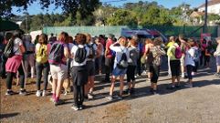 Participantes en la Ponteandada dos Canteiros, en Pontevedra
