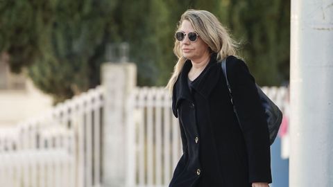 Cristina �lvarez, a su salida de los juzgados de Plaza de Castilla, en Madrid
