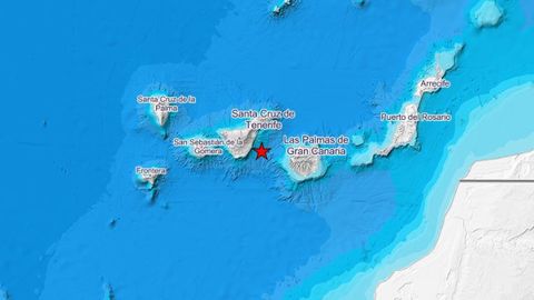 Zona del terremoto que se registr en Canarias